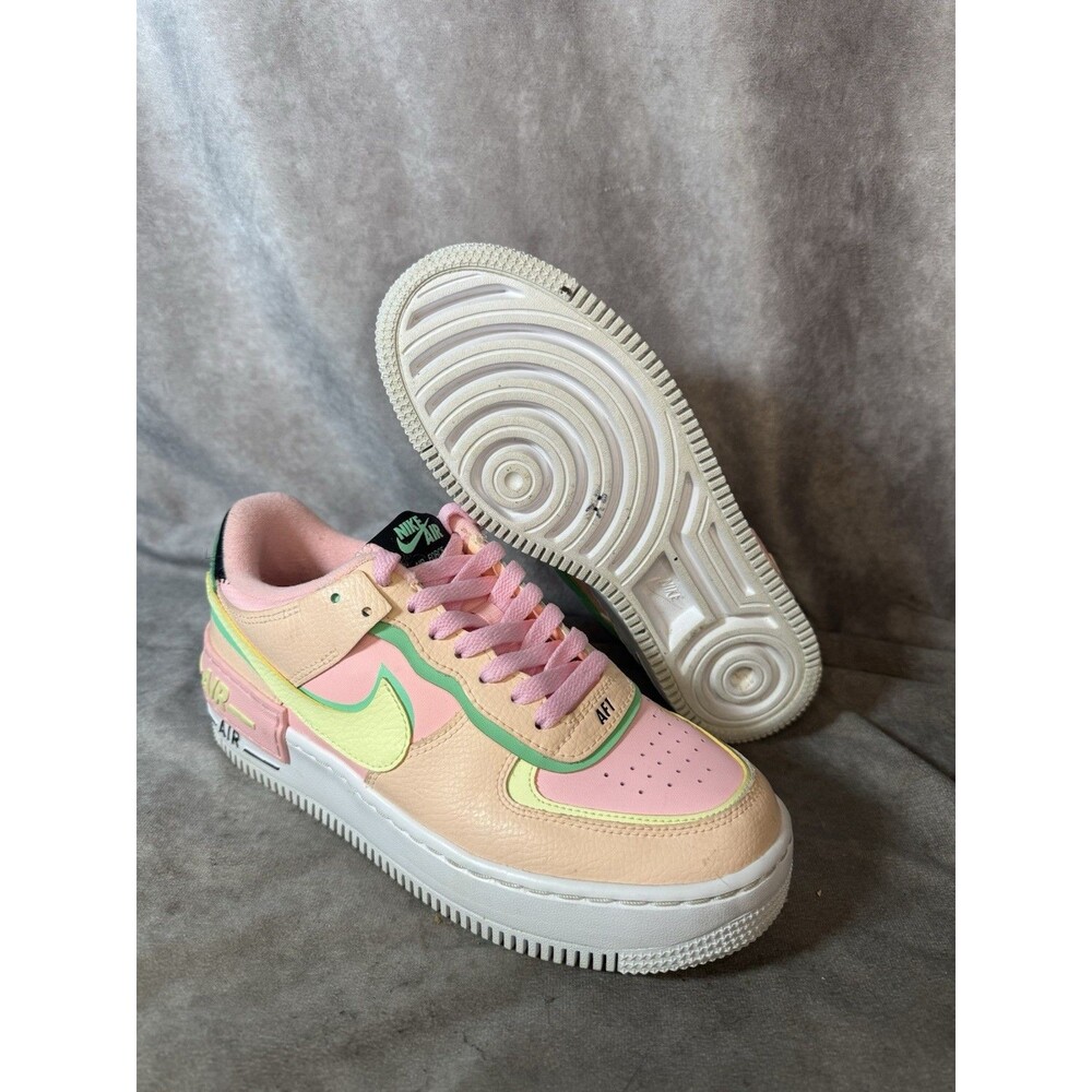 Nike Air Force 1 Shadow Artic Punch Volt Pink Green Women's 7.5 Retro Excellent!